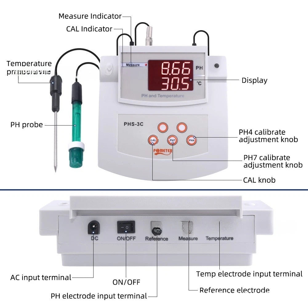 Phs-3c Water Testing Ph Meter With Automatic Temperature Compensation