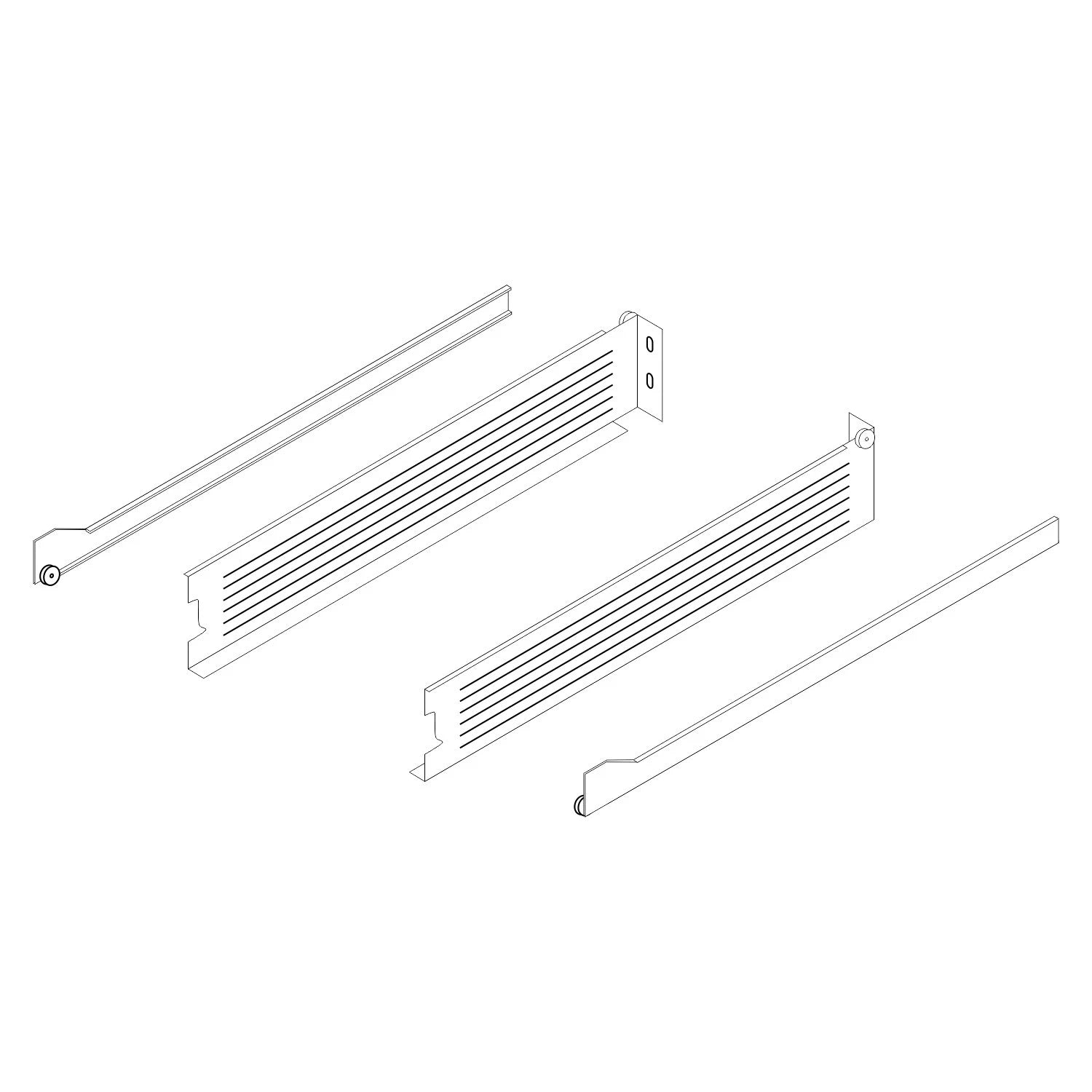Blum 22" Metabox 3-3/8" (86 Mm) High Model M White 320 M5500 C15