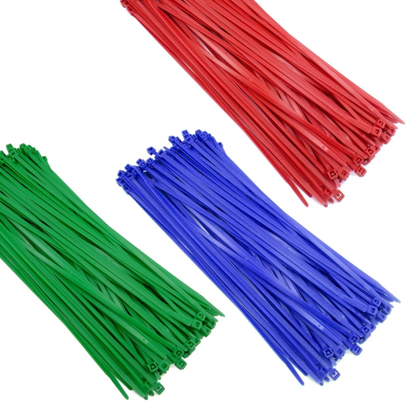 Zip Cable Ties 11" 50lbs Nylon Wire Tie Wraps Red Green Blue Made In