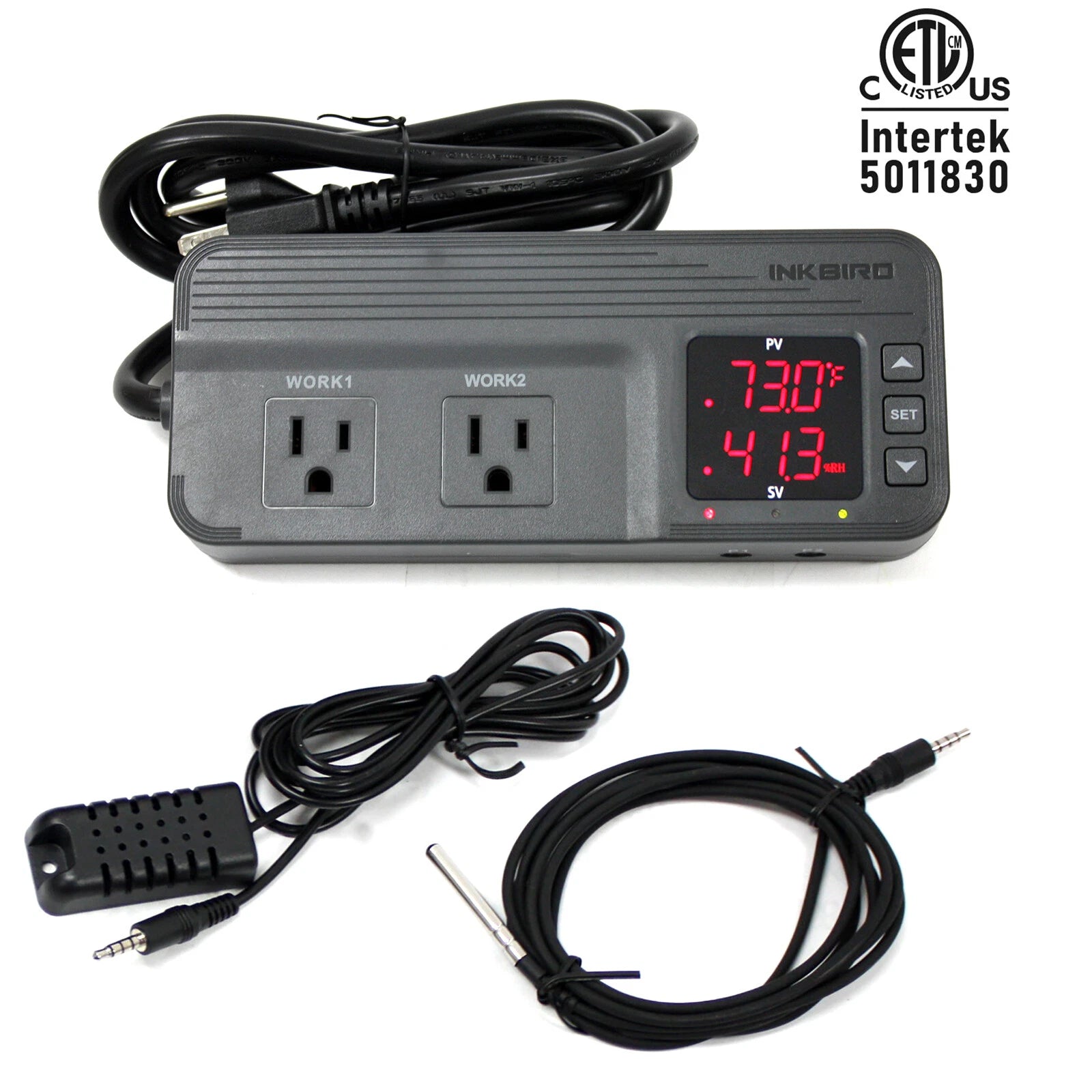 Temperature & Humidity Controller Dual Stage Outlet Thermostat 1800W