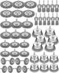 50 Pcs Wire Brush for Drill Set Coarse Steel Crimping Wire Wheel Wire