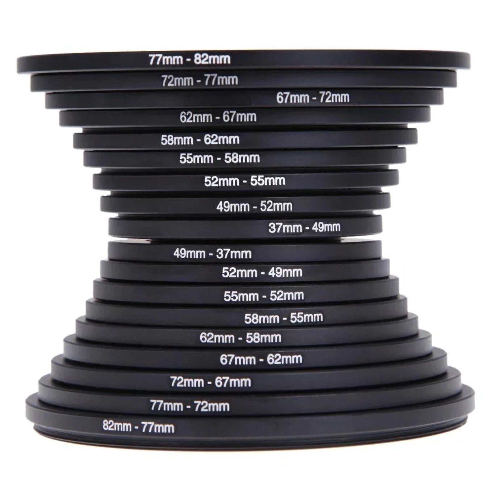 37-82mm Dslr Camera Lens Filter Adapter Ring Aluminum Alloy Cnc