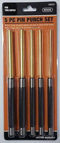Pro Tool 5-Piece Brass Pin Punch Set by Pro Tool