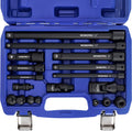 WORKPRO 18-Piece 1/4" 3/8" & 1/2" Drive Impact Socket Extension Set by WORKPRO