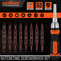18in1 Ratchet Screwdriver Set Magnetic Security Bits Ball Lock Anti-Slip Handle