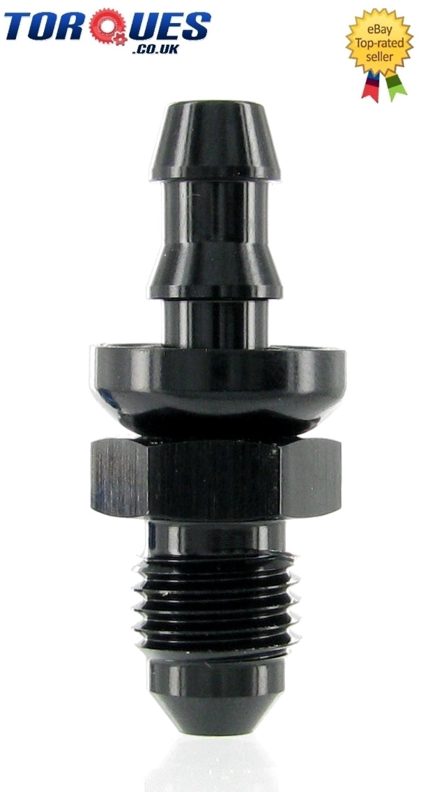 AN-4 to 1/4" BSP BSPP Straight Adapter - Black by Unbranded