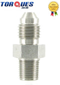 An-4 to 1/8 Npt Straight Adapter in Stainless Steel