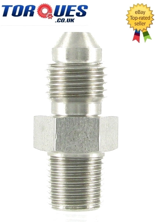 An-4 to 1/8 Npt Straight Adapter in Stainless Steel