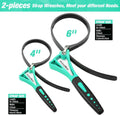 Valuemax 2-piece Strap Wrench Set Green 4"&6" Adjustable Oil Filter