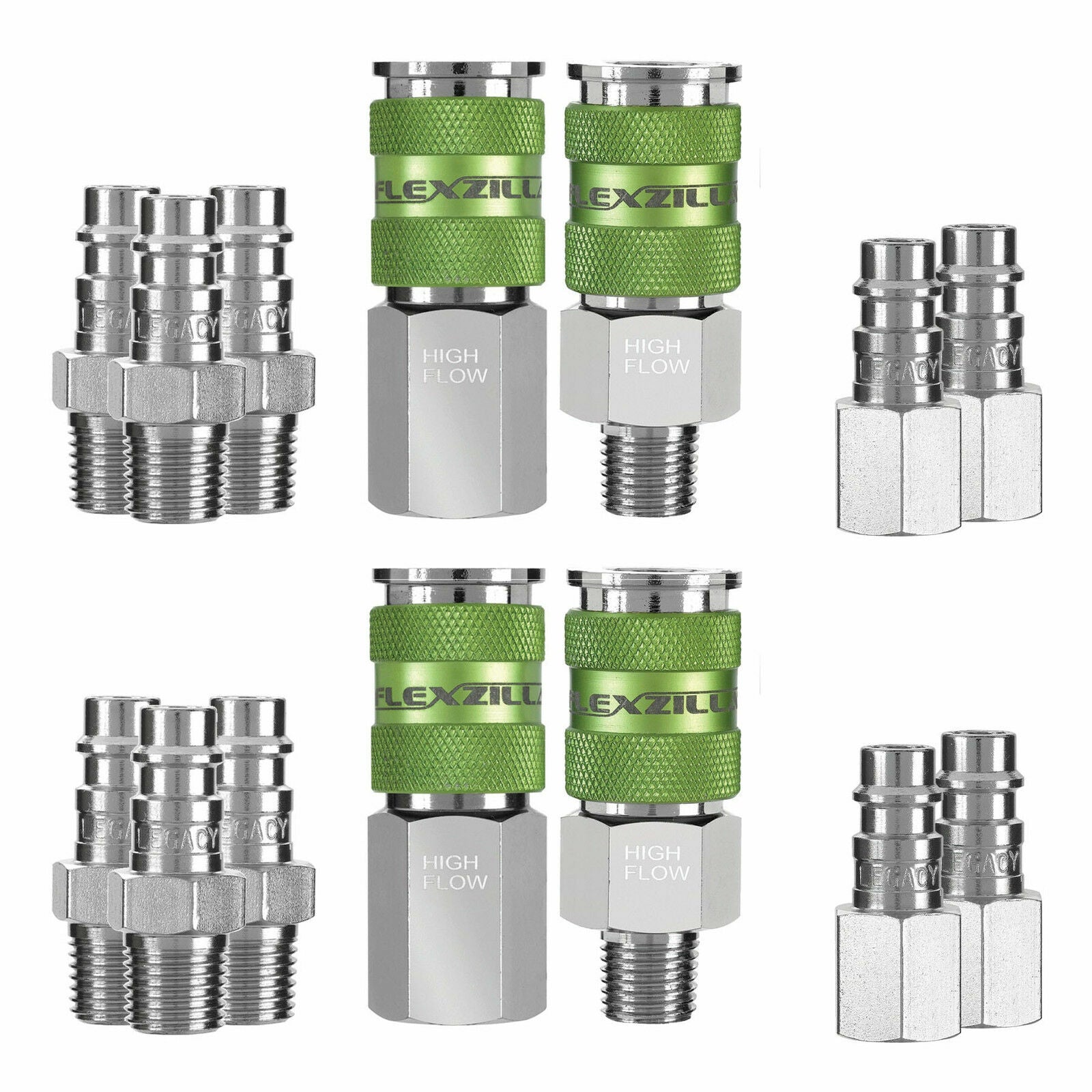 Legacy Flexzilla Pro Air Hose Quick Coupler Fitting Set