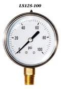 Pressure Gauge 0-100PSI, Liquid Filled 2.5” | Built Supply Co