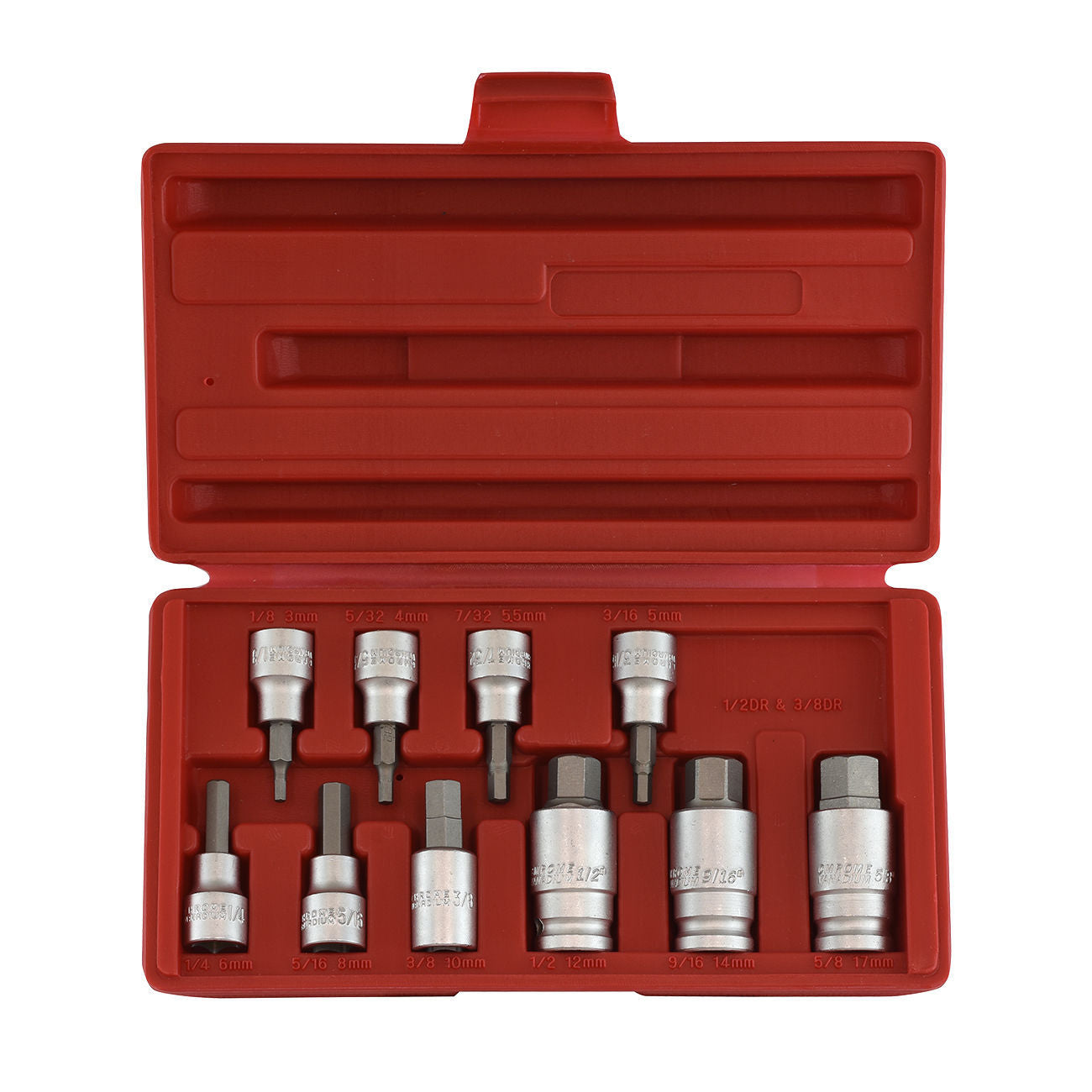 10pc Hex Key Allen Socket Bit Set