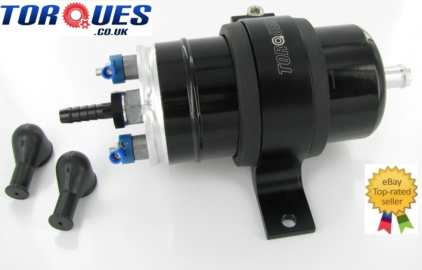 SYTEC OTP020- Inline Fuel Pump Billet Cradle+ Barbed Push On Adapter