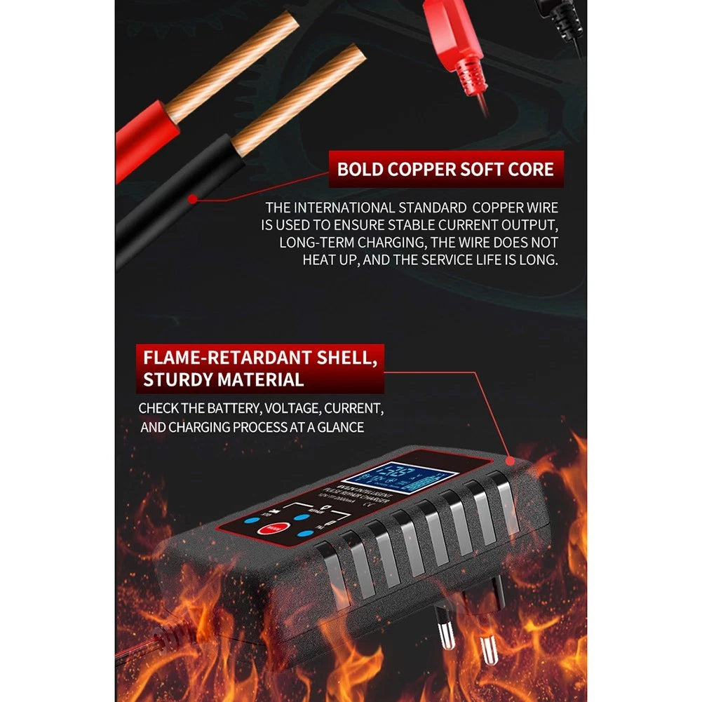 Compact 6V 12V 2a For Charger For 6V And 12V Acid Maintenance