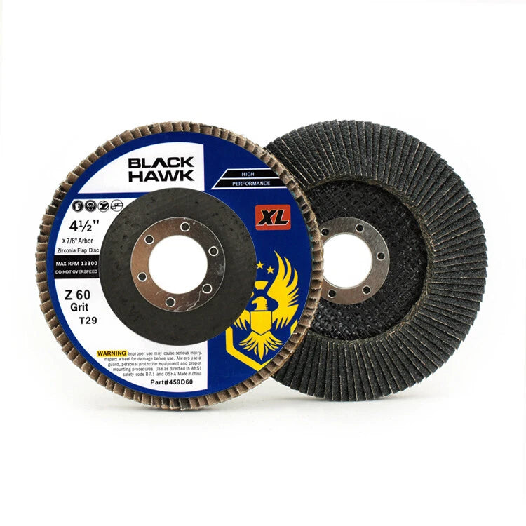 5 Pack 4.5" x 7/8" XL 60 Grit High Density Flap Discs Jumbo Grinding Wheels T29