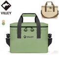 VILLEY Green/Coffee Cooler Bag 30Can Insulated Sided Cooler Leakproof Cooler 20L