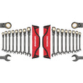 Workpro 8-piece Flex-head Ratcheting Combination Wrench Set Metric/sae