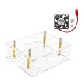 Acrylic Clear Case Motherboard Shell W/ Fan Heat Sink For Orange Pi 5