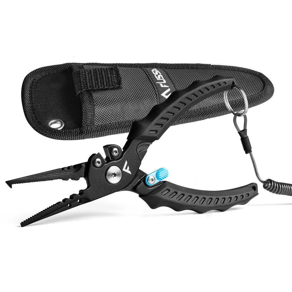 FLISSA 7-1/2" Fishing Pliers Safety Lock Design Fish Pliers Saltwater