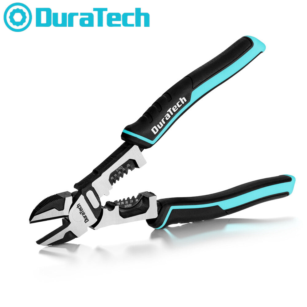 DURATECH 4-in-1 Diagonal Cutting Plier 8" Multifunction Heavy Duty