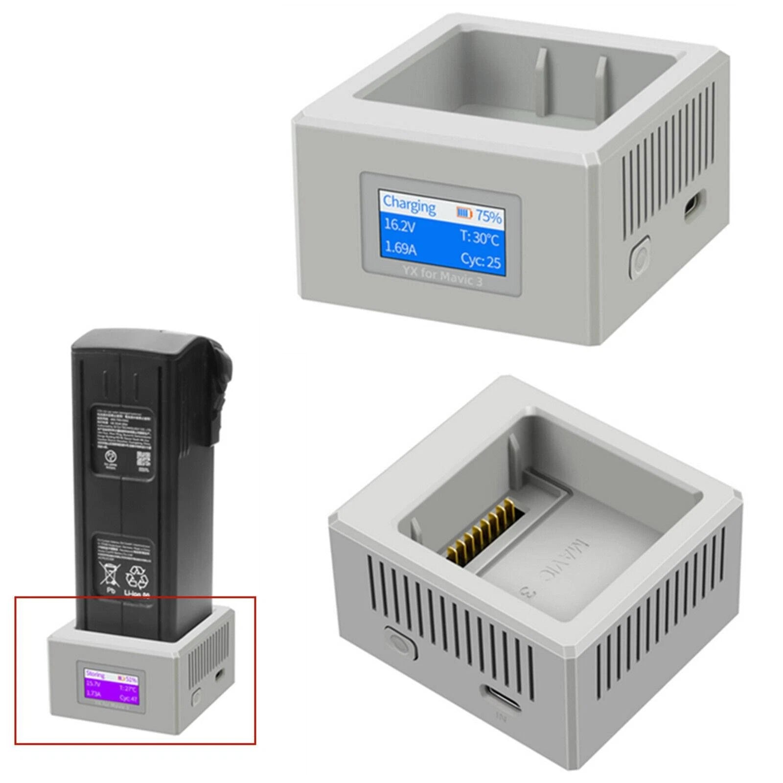 Usb Battery Charger Fast Charger Charging Hub Dock Station For Dji