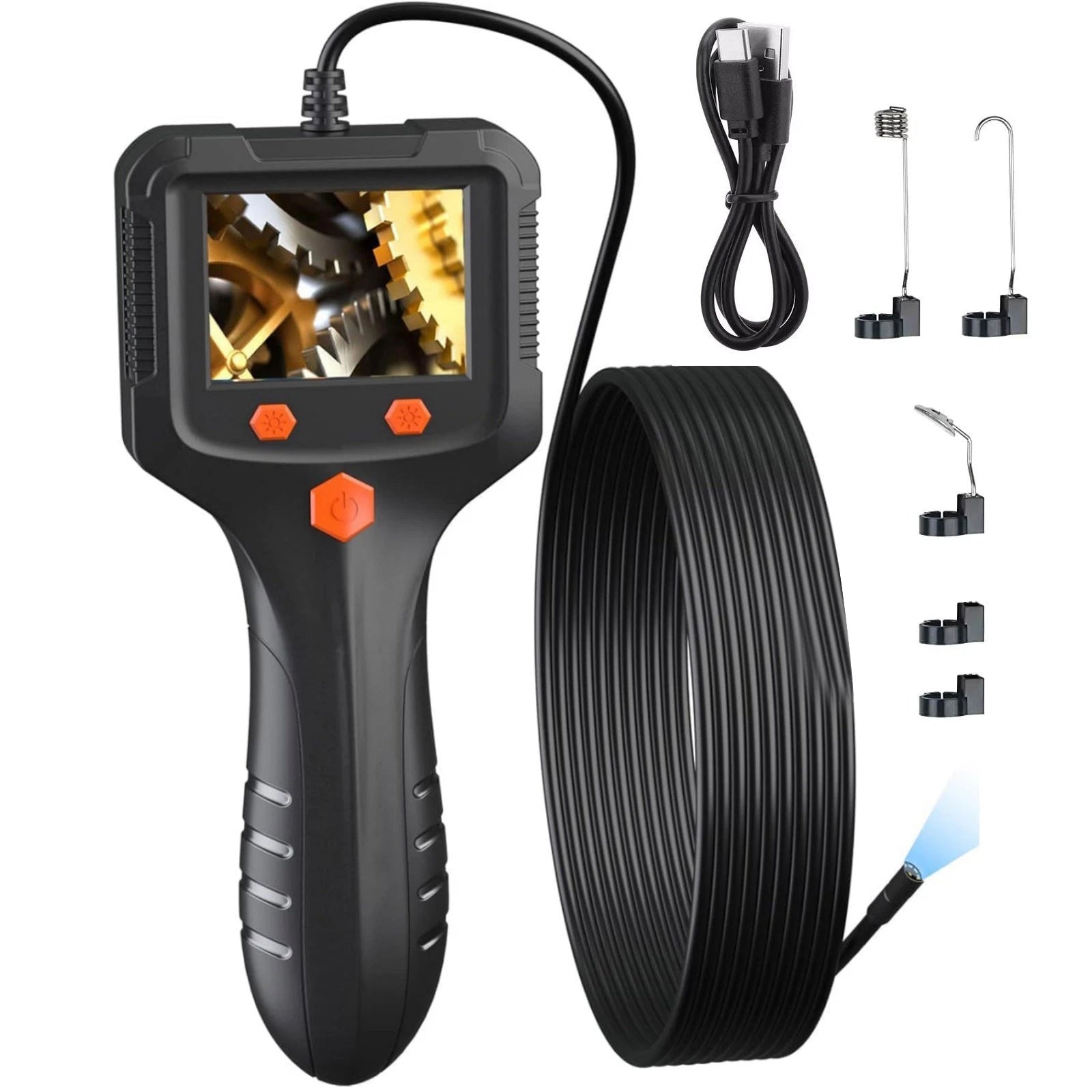 Hd Handheld Industri Borescope Endoscope 2.4" Inspection Snake Camera