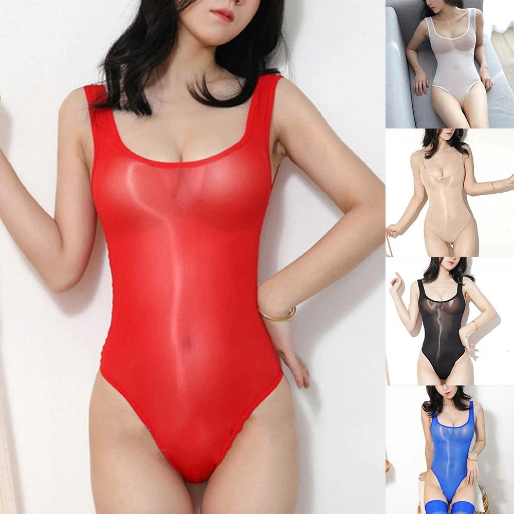 Women's High Cut Bikini Thong Leotard Sexy Bodysuit Underwear And
