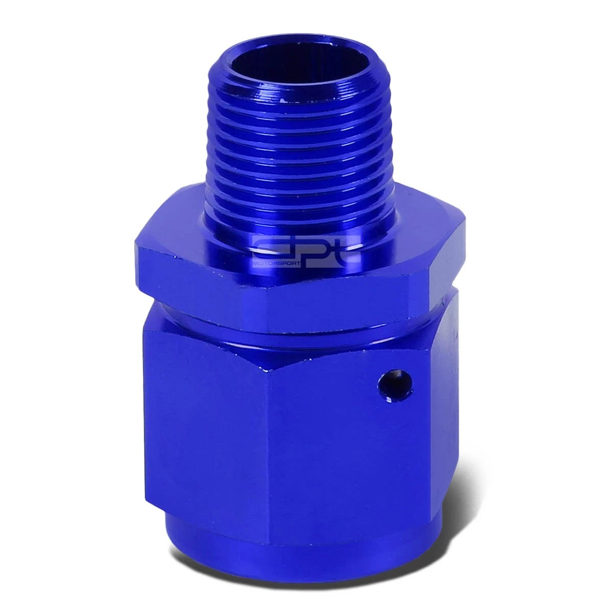12-an Female Flare To 1/2" Npt Male Blue Aluminum B-nut Swivel