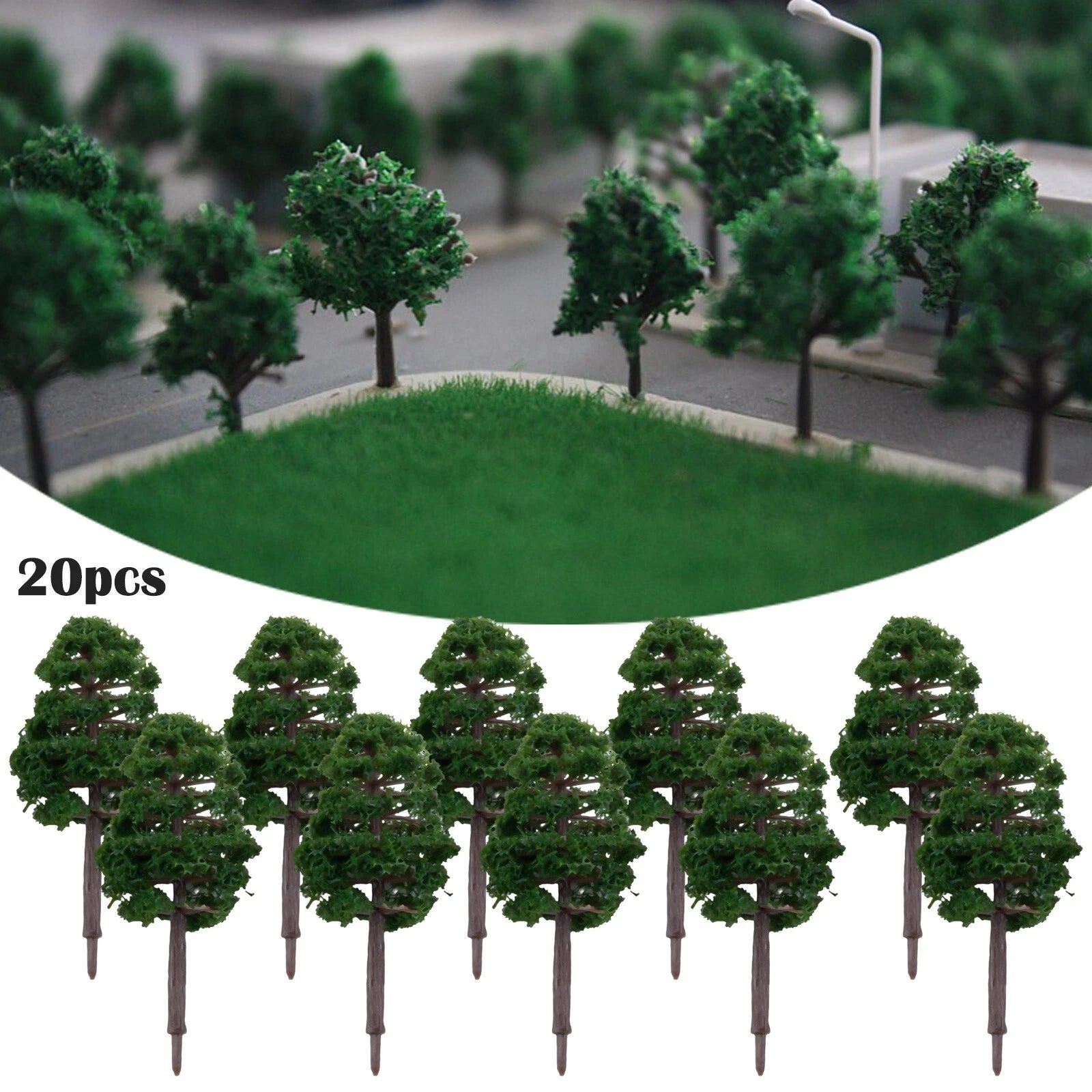Plastic Model Trees Decoration Supplies For Mini Scenery Railway