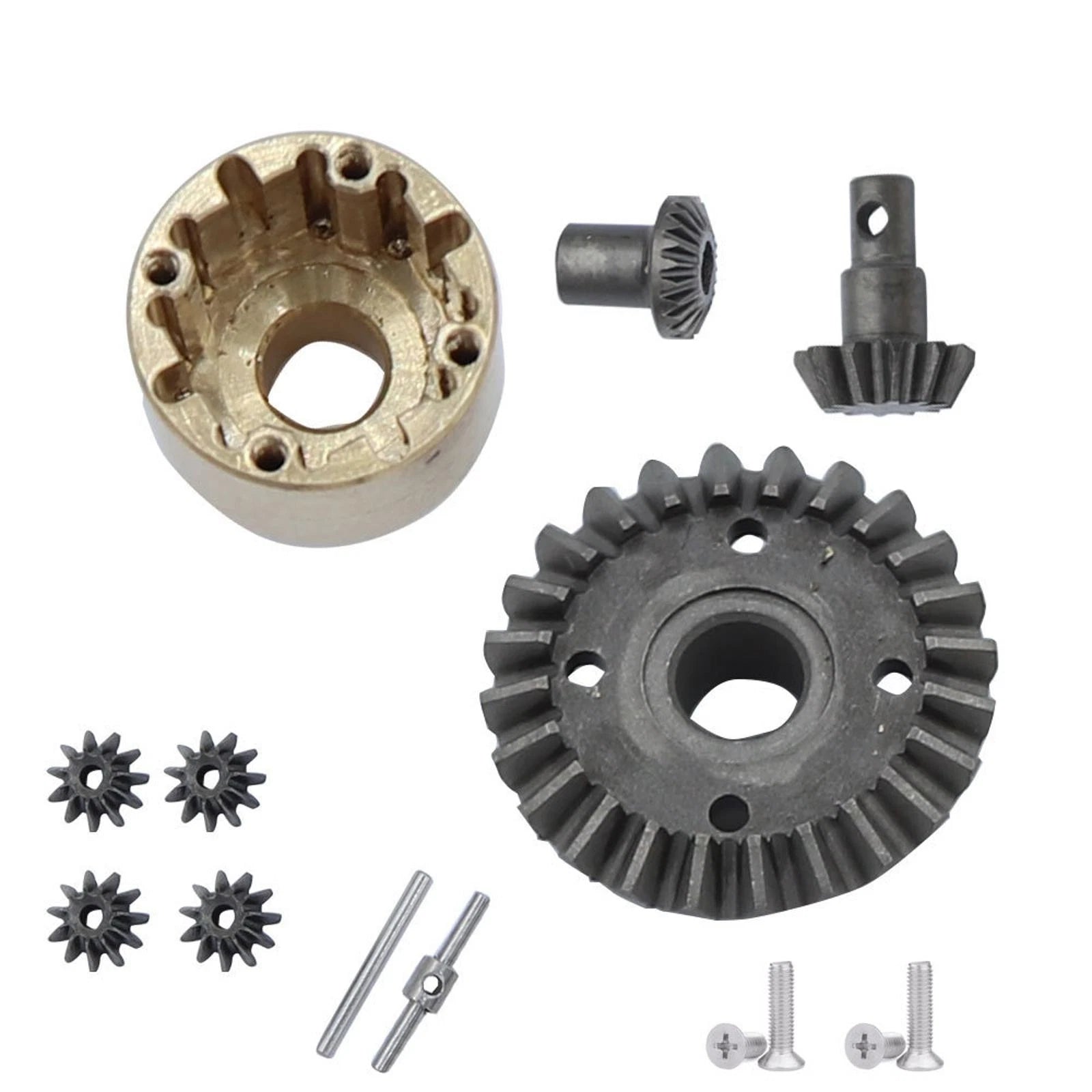 Upgrade Metal Wheel Differential Gear Case Kit For Fms 1/24 Fcx24 Rc