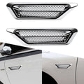 2x Plastic Chrome Car Air Flow Fender Side Vent Decoration Stickers