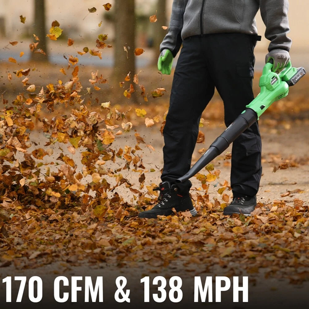 Workprox 20V Cordless Electric Leaf Blower 138mph 170CFM High Speed