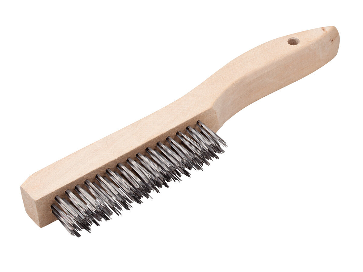 10 Pack Wire Scratch Brush with Wood Shoe Handle by Unbranded