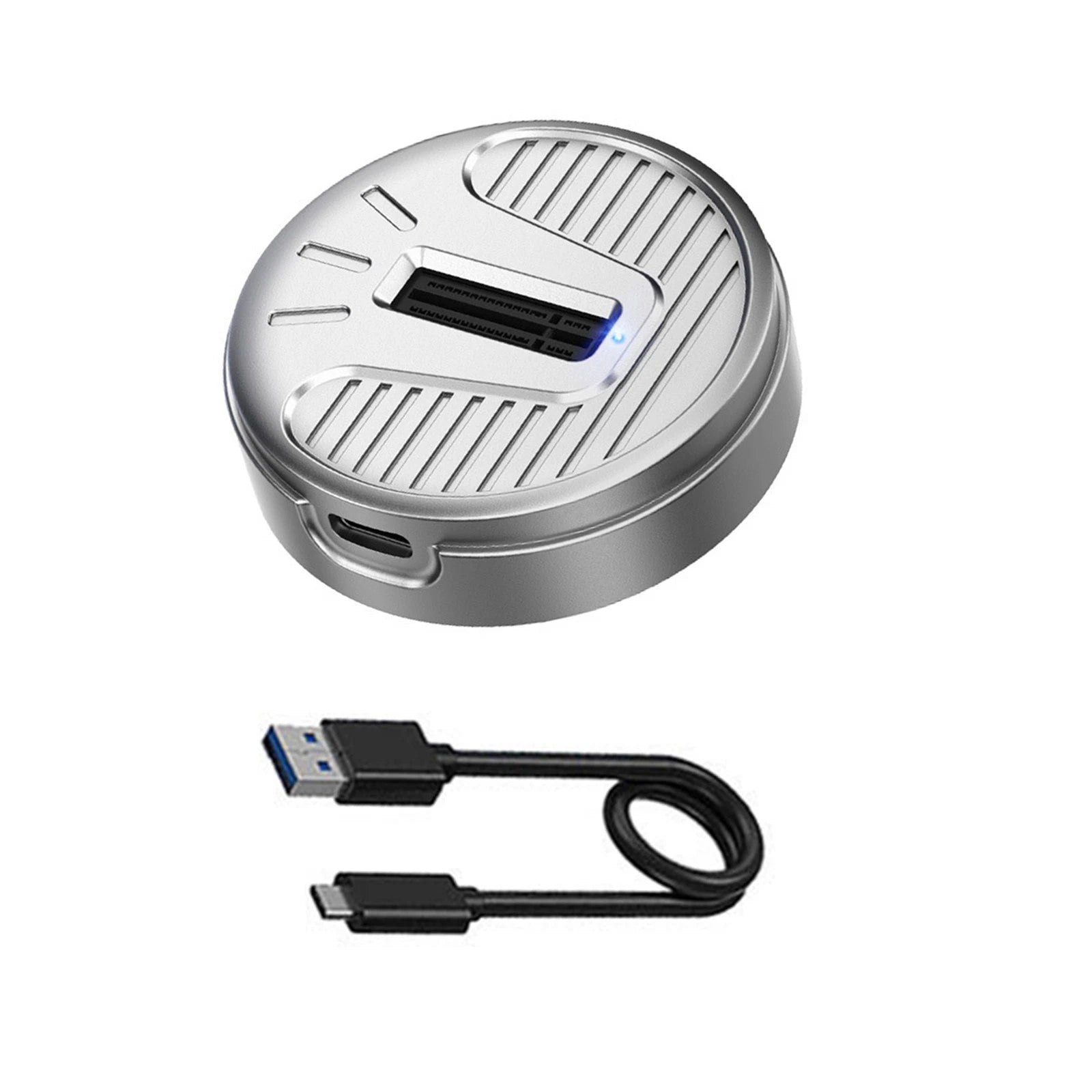 Aluminum M.2 Ssd Enclosure Usb 3.1 Type-c 10gbps Nvme Sata Tool-free
