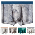 Men's Ice Silk Seamless Retro Print Breathable Underwear Trunks Boxer