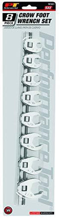 Performance Tool 8-Piece SAE Crowfoot Wrench Set by Performance Tool