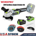 WORKPRO 20V Cordless Angle Grinder Kit 4-1/2 Inch Lightweight Angle Grinder Tool