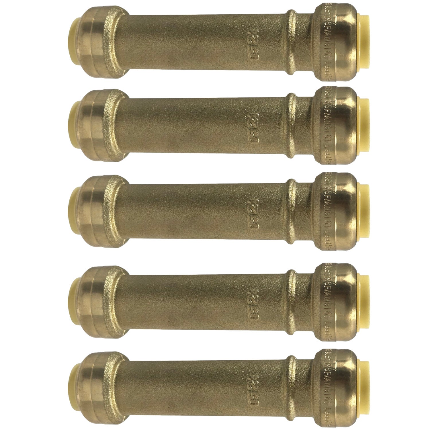 XFITTING 1/2" Push Fit Slip Coupling 5 Pack