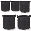 5 Pack X 7 Gallon Black Grow Bags Aeration Fabric Planter Root