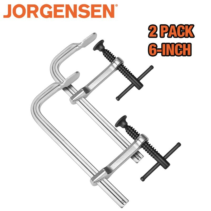 Jorgensen 2 Packs 6-Inch Bar Clamp Set Drop Forged Steel Bar