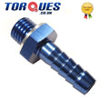 M14x1.5 to 10mm (3/8") Barb Aluminium Adapter - Blue