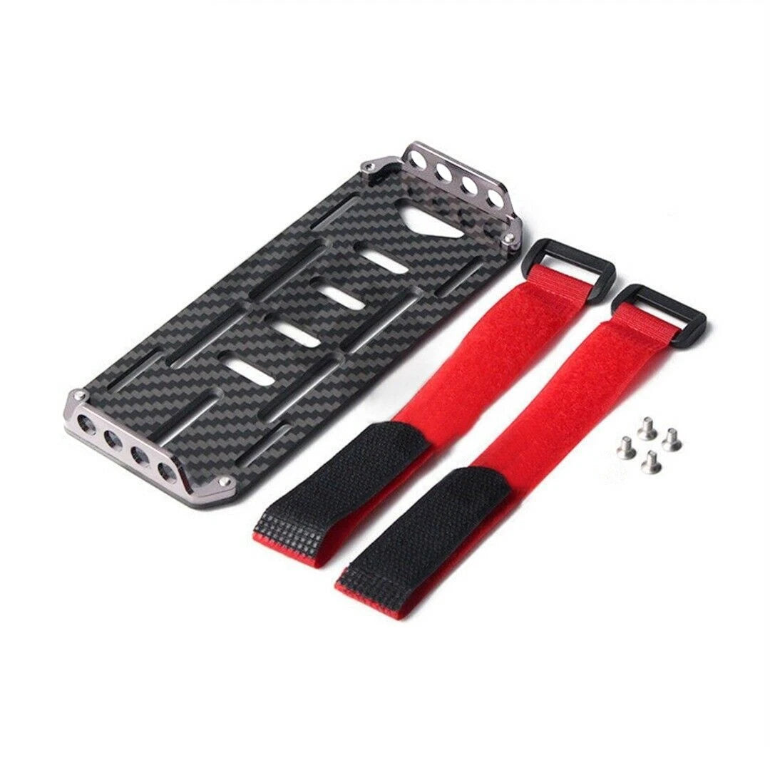 Carbon Fiber Battery Mounting Plate Tray For Axial Scx10ii 1/10 Rc