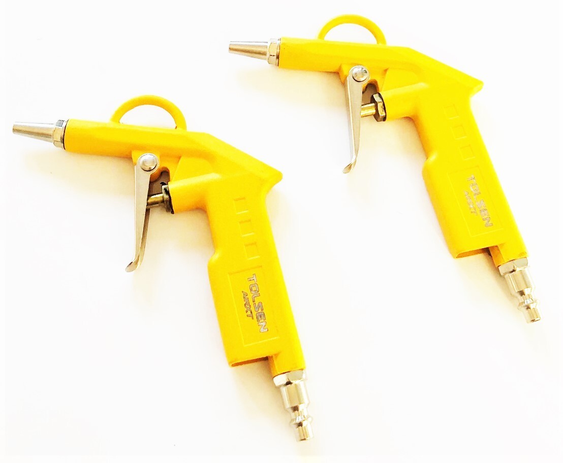 2 TOLSEN TOOLS AIR XT PISTOL GRIP HIGH FLOW PROFESSIONAL AIR BLOW GUNS #72185Ope