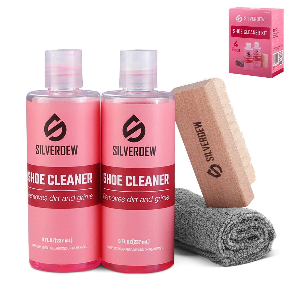 4PCS Shoe Cleaning Kit Sneaker Cleaner Nylon Brush Microfiber Towel Shoe Cleaner