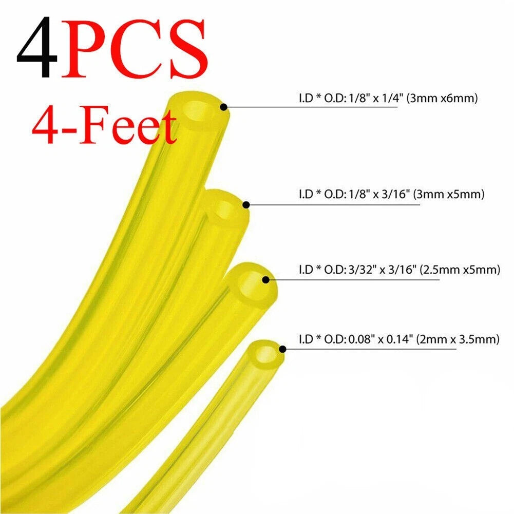 Easy To Install 16ft Fuel Tube Yellow Air Fuel Line Hose For Small
