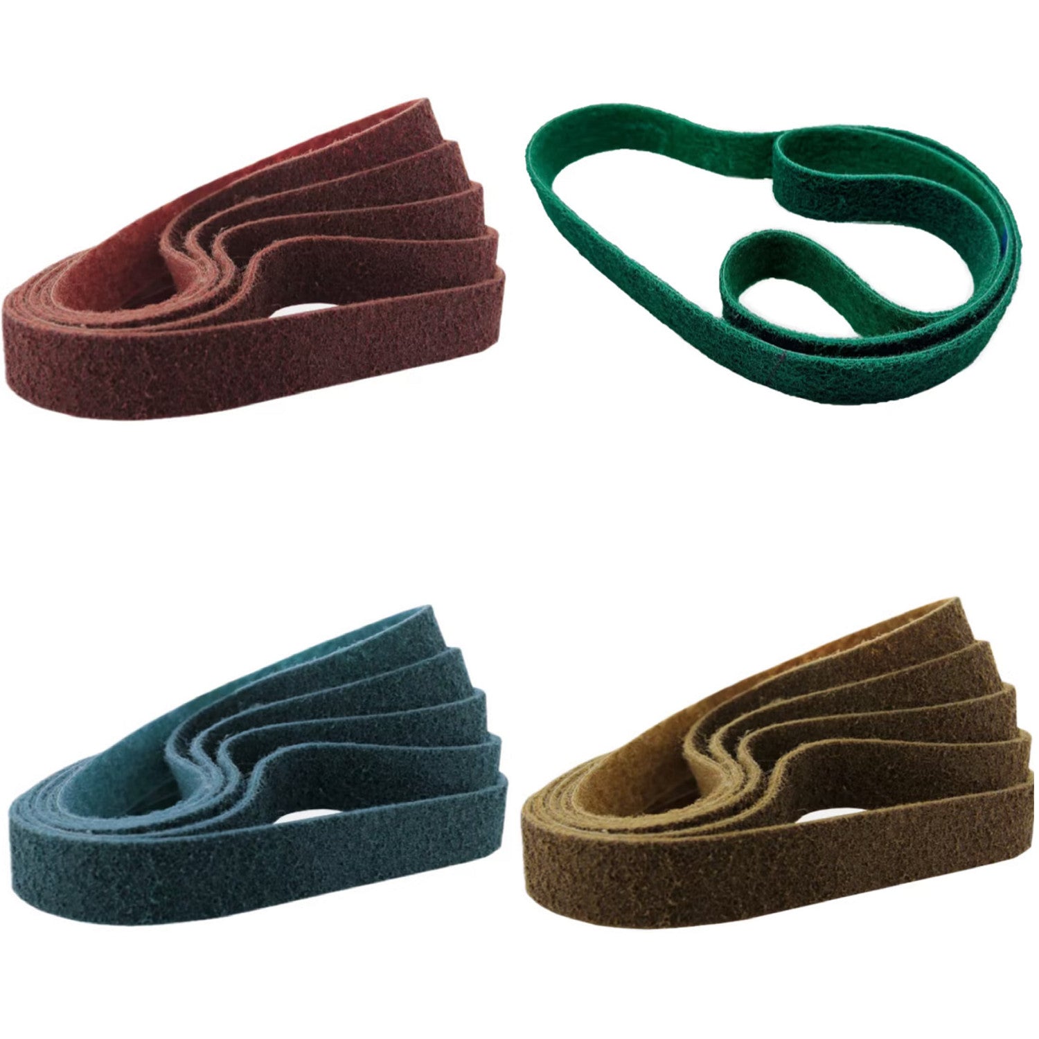 25 Pack 3/8" x 13" Non Woven Sanding Belts by Unbranded
