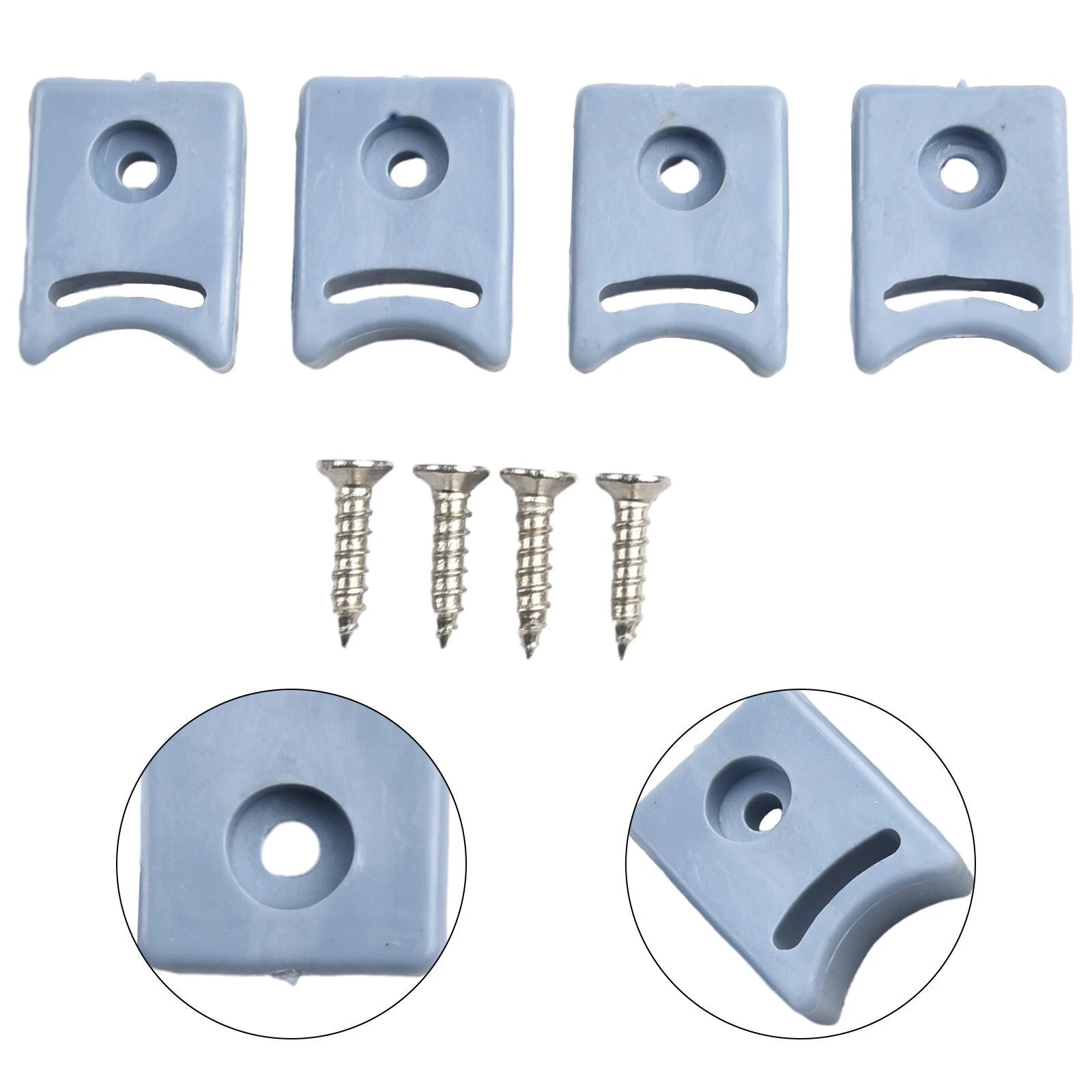 Top And Bottom Rubber Stops For Shower Room Door Pulley Complete Set