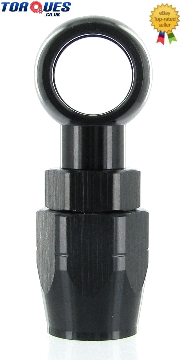 An -8 (an8 an 08) 12.5mm Eye Banjo Swivel Seal Hose Fitting in Stealth