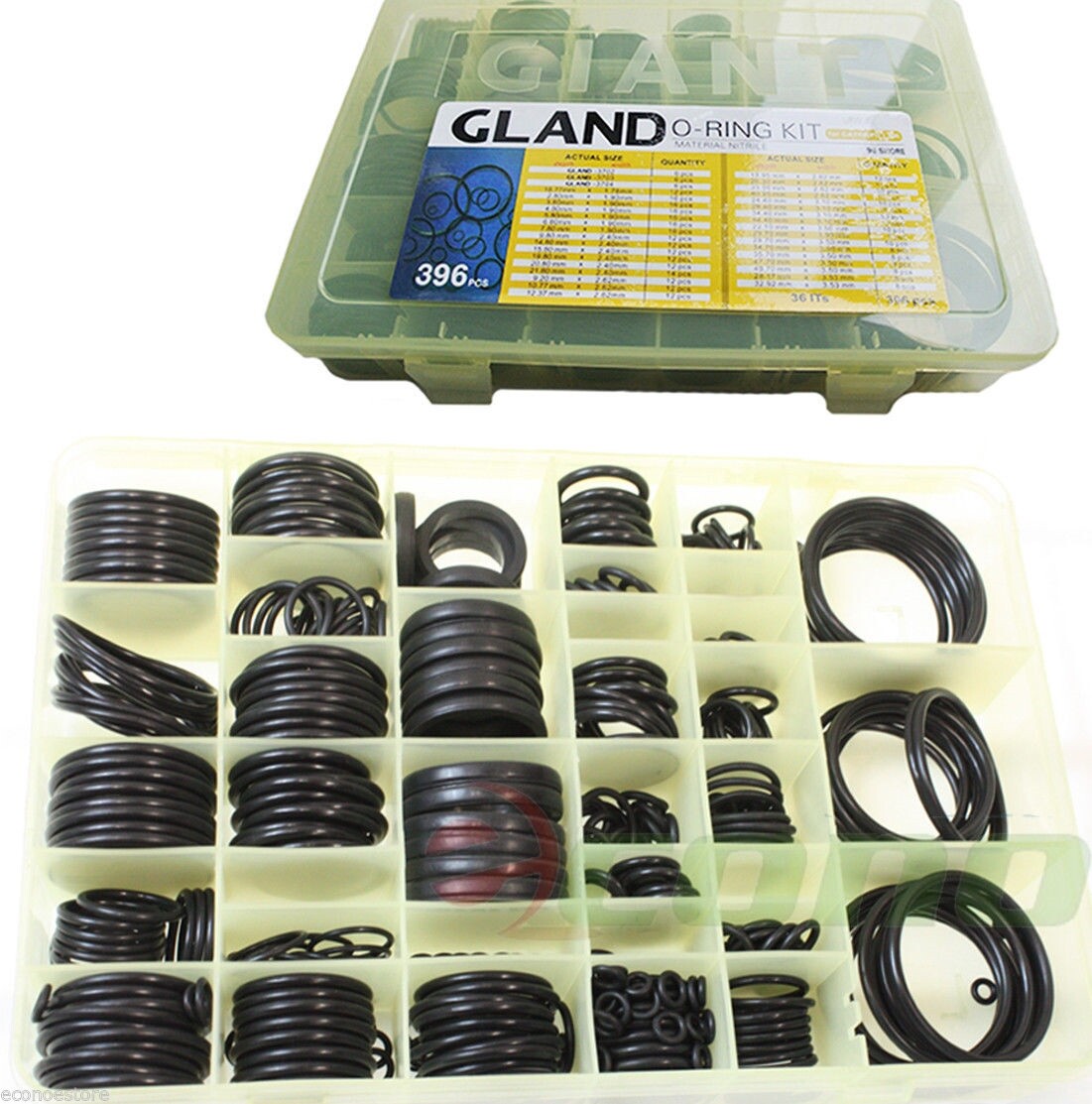 NEW 396PC RUBBER O RING O-RING Kit Material Nitrile Case For Excavator 90 Shore