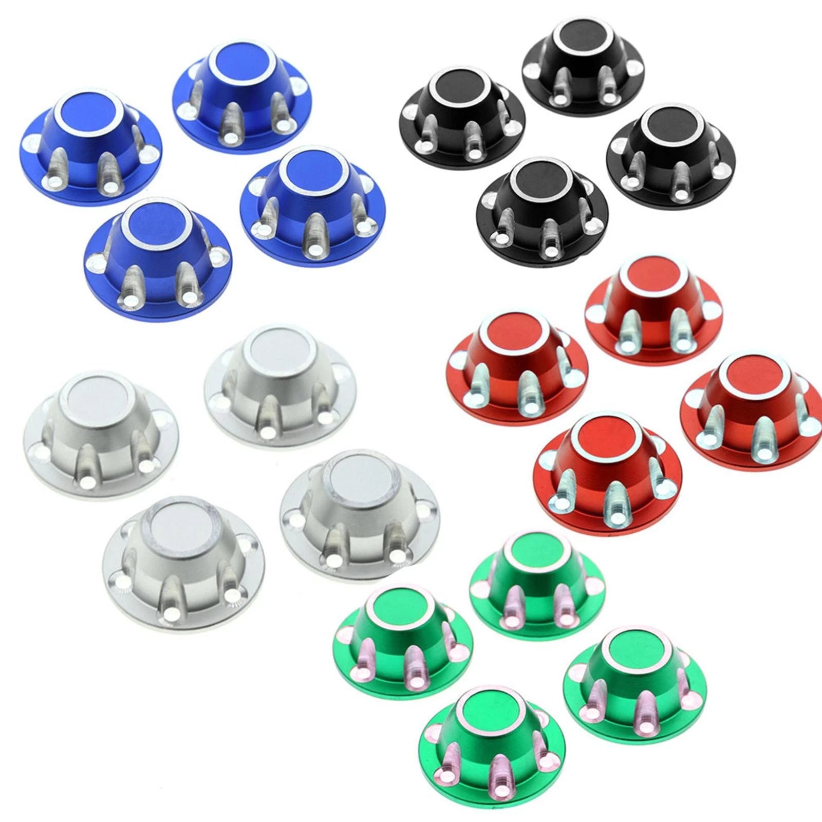 4pack Wheel Hub Nuts For Axial Scx6 Jeep Jlu Wrang Ler 4wd-axi05000t1